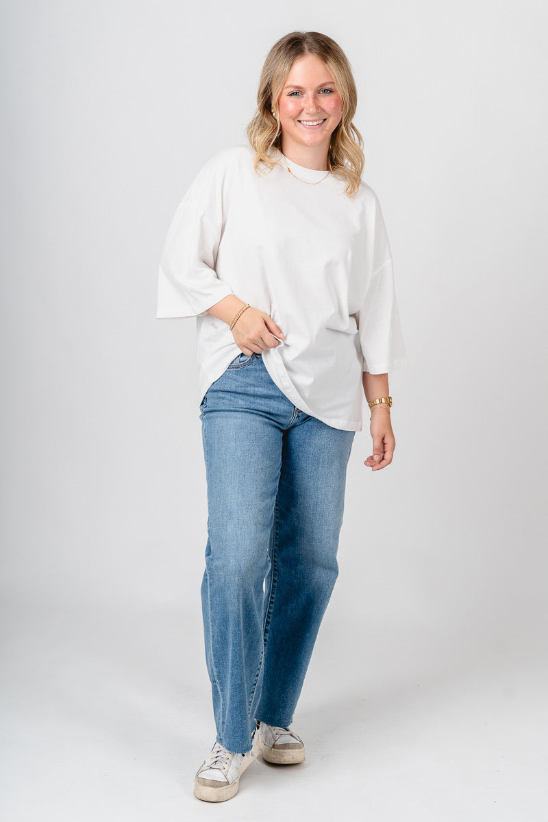 Oversized short sleeve t-shirt white
