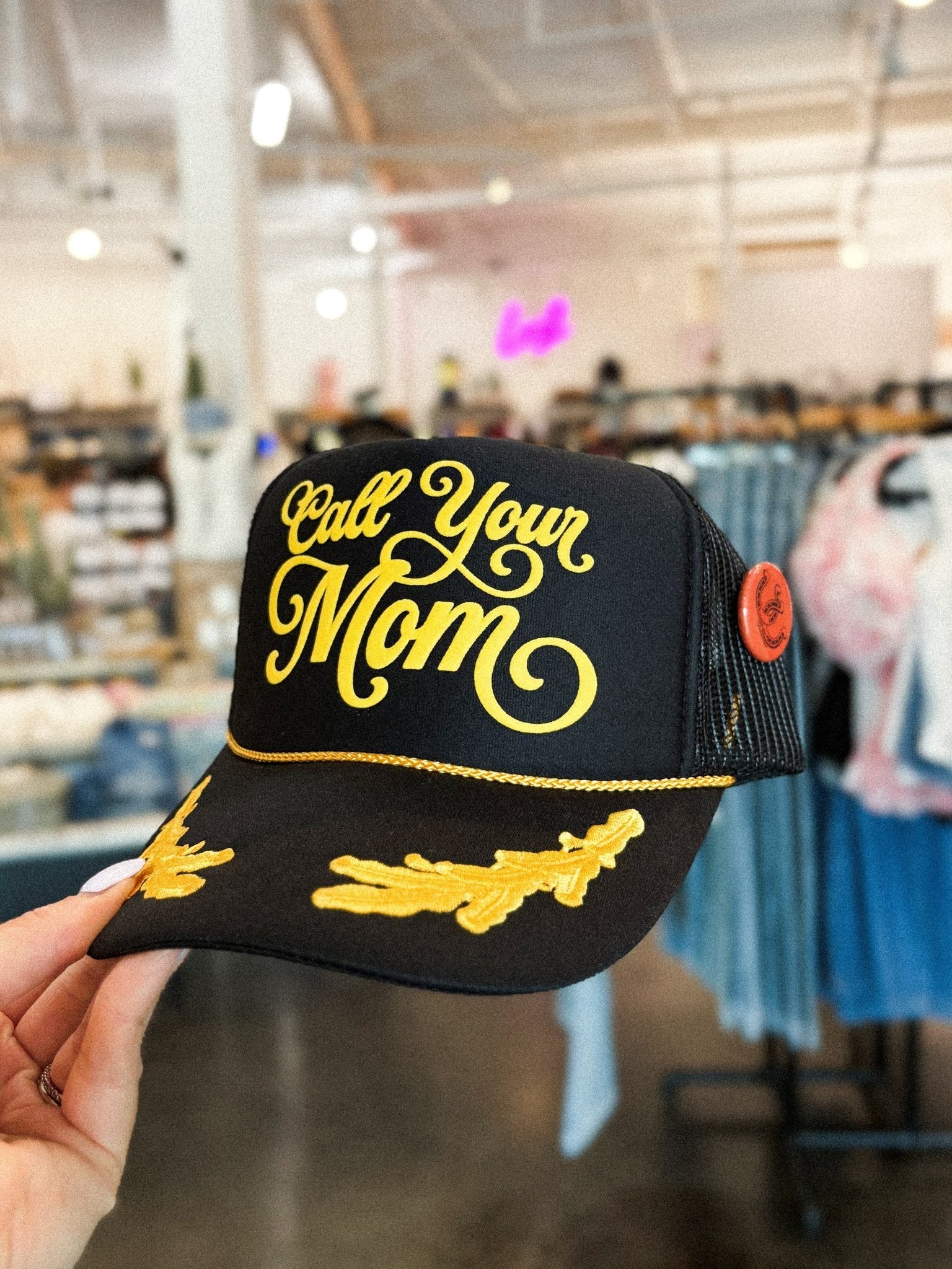 Call your mom trucker hat black - Trendy Gifts at Lush Fashion Lounge Boutique in Oklahoma City