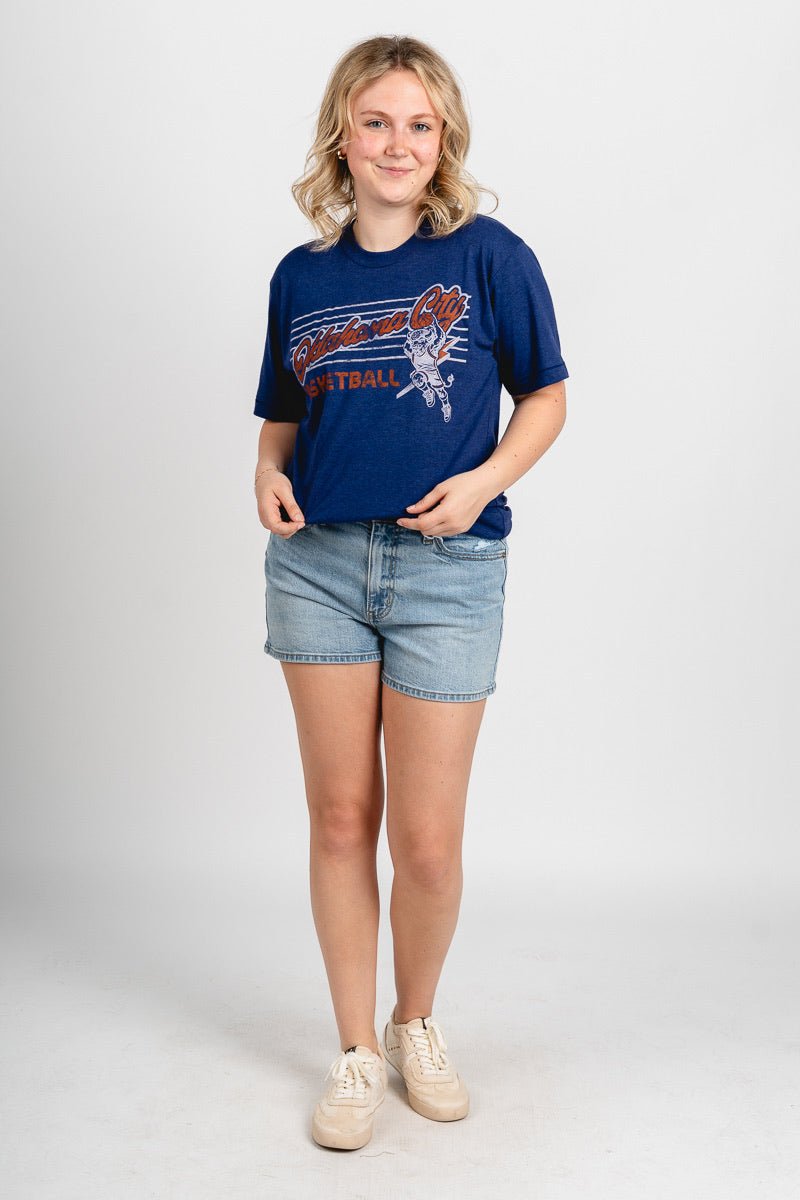 Oklahoma City horizontal lines t-shirt - Oklahoma City inspired graphic t-shirts at Lush Fashion Lounge Boutique in Oklahoma City