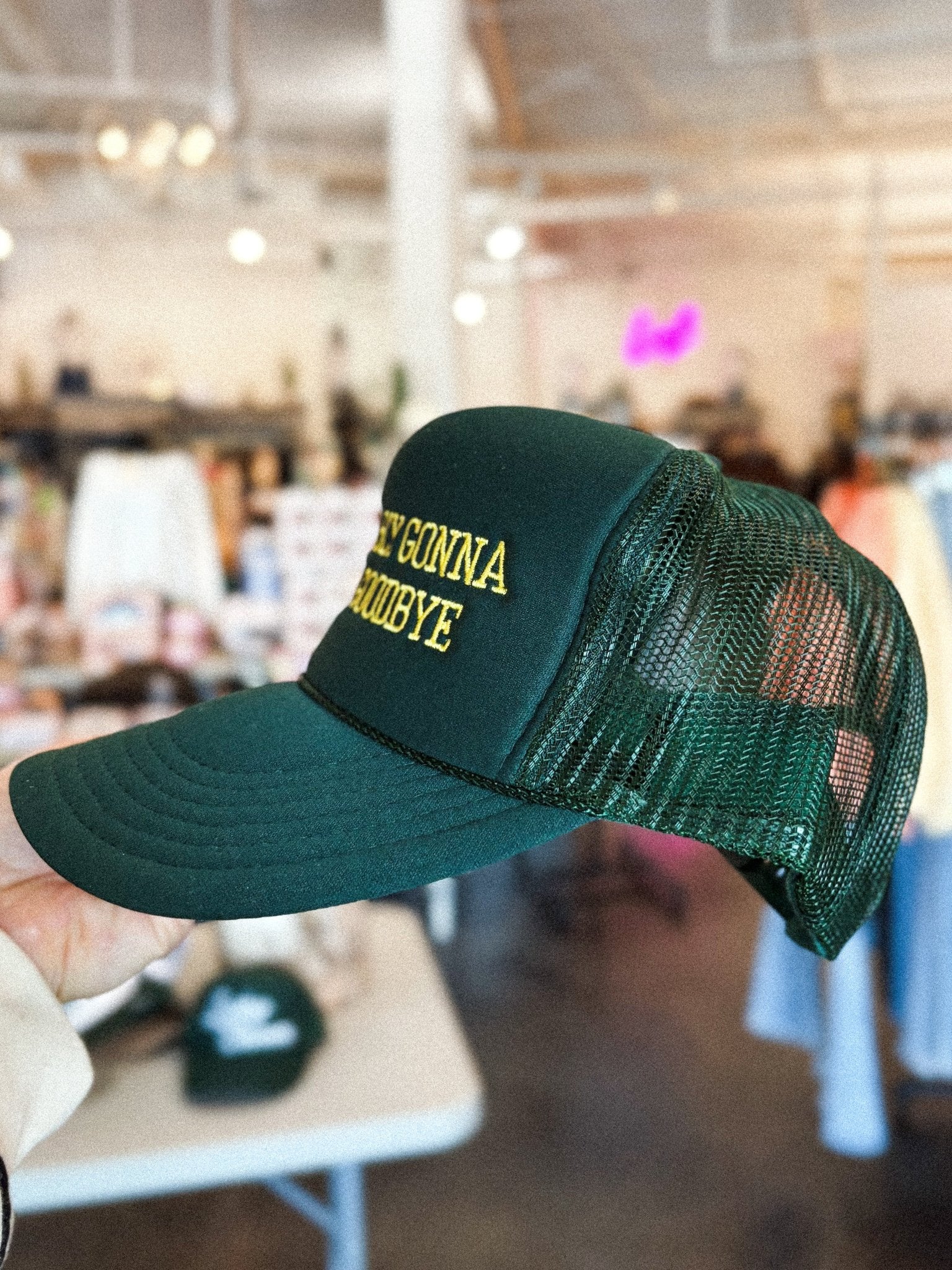 Probably gonna Irish goodbye trucker hat green - Trendy St. Patrick's T-Shirts at Lush Fashion Lounge Boutique in Oklahoma City