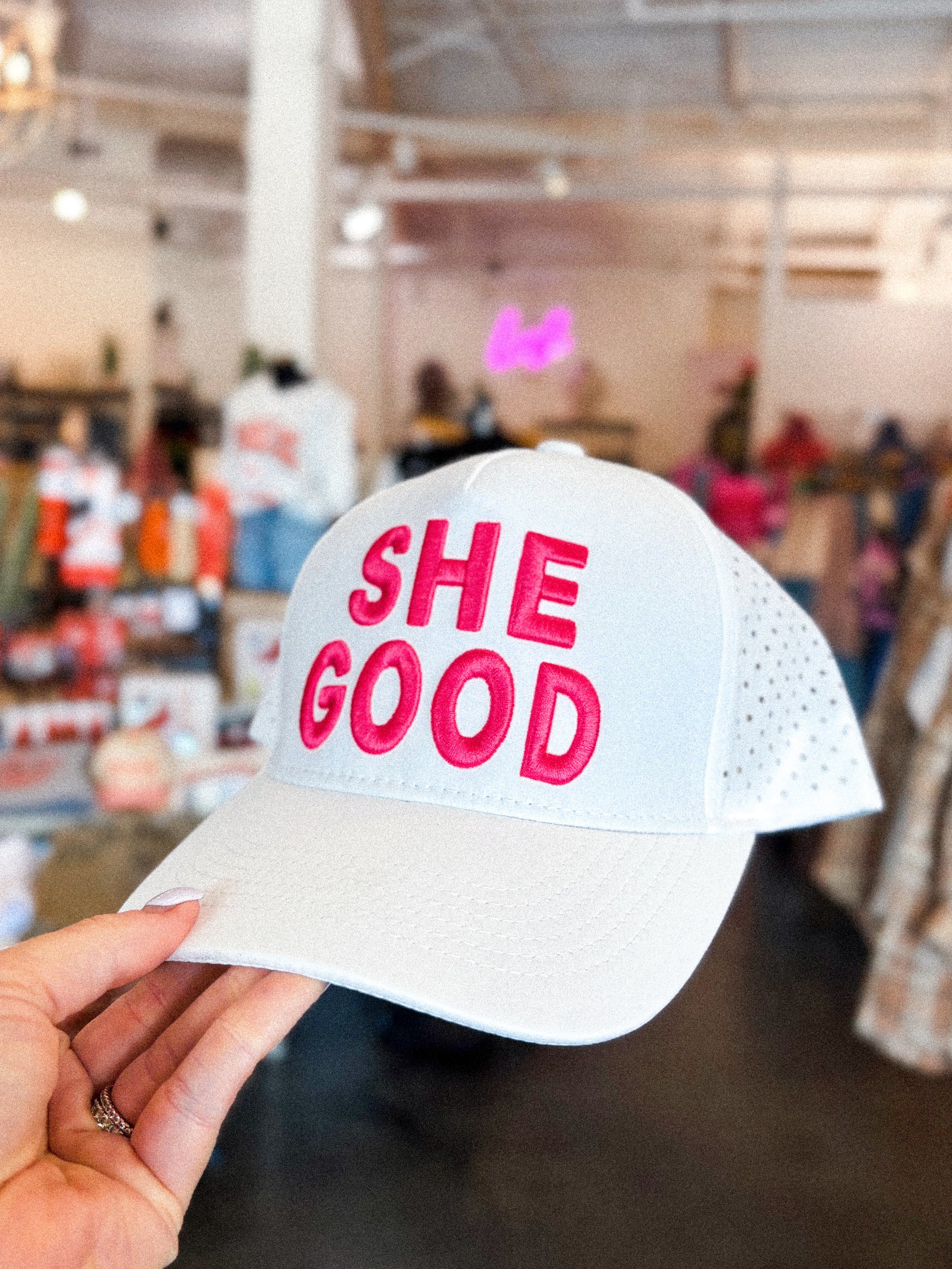She good ladies golf hat white/pink