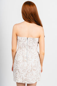 Strapless mini dress seashore - Adorable dress - Stylish Vacation T-Shirts at Lush Fashion Lounge Boutique in Oklahoma City