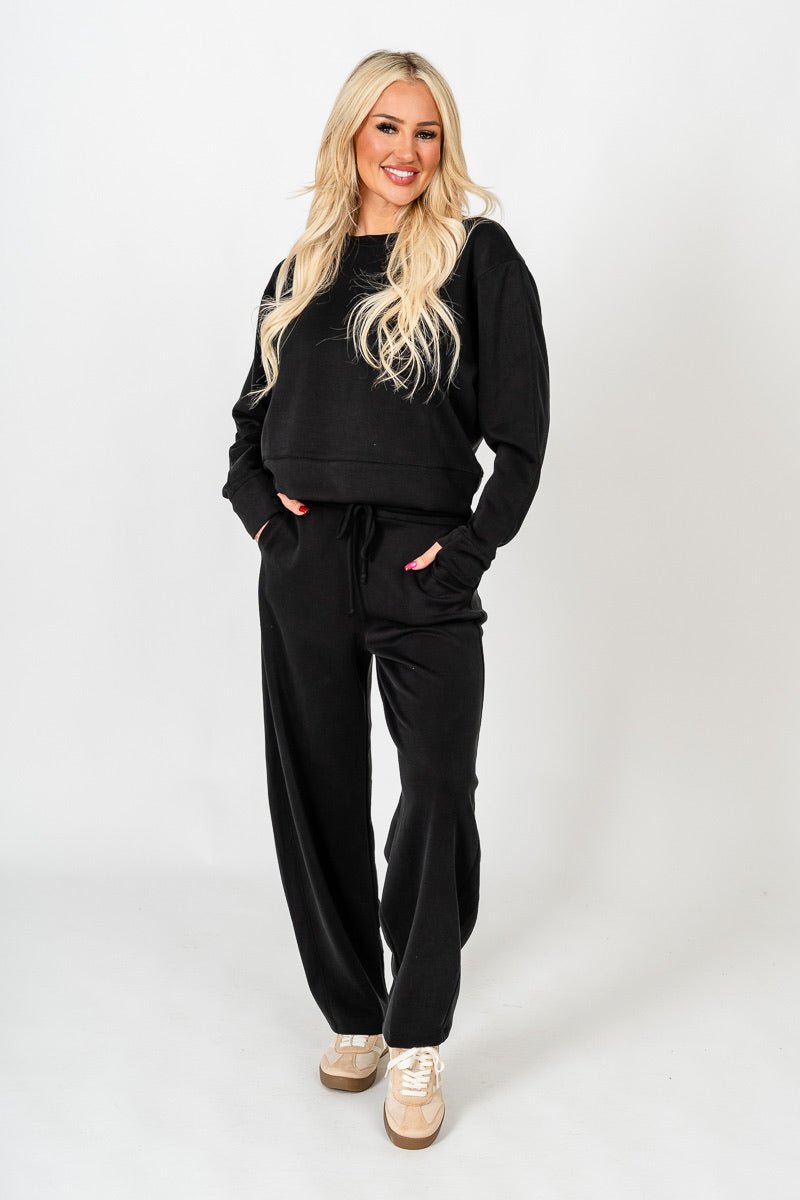 Techno thumbhole long sleeve top black
