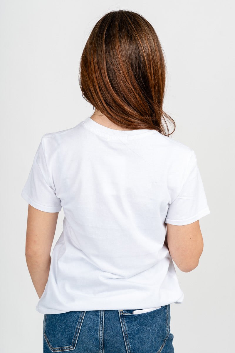 Cotton jersey t-shirt off white