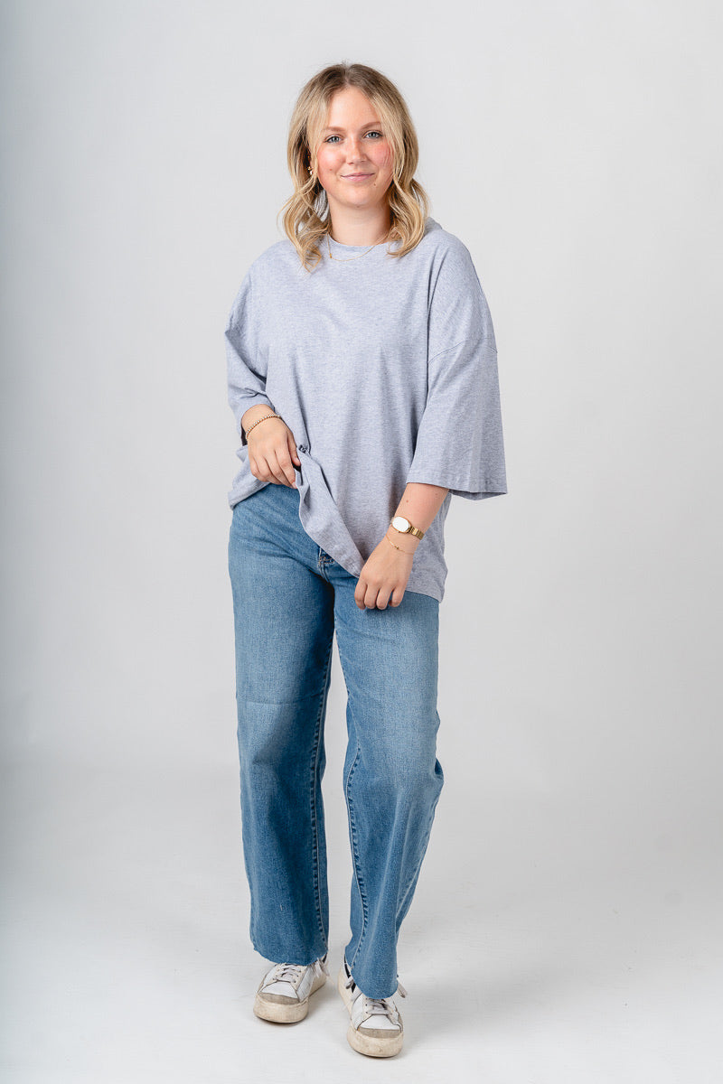 Oversized short sleeve t-shirt heather grey