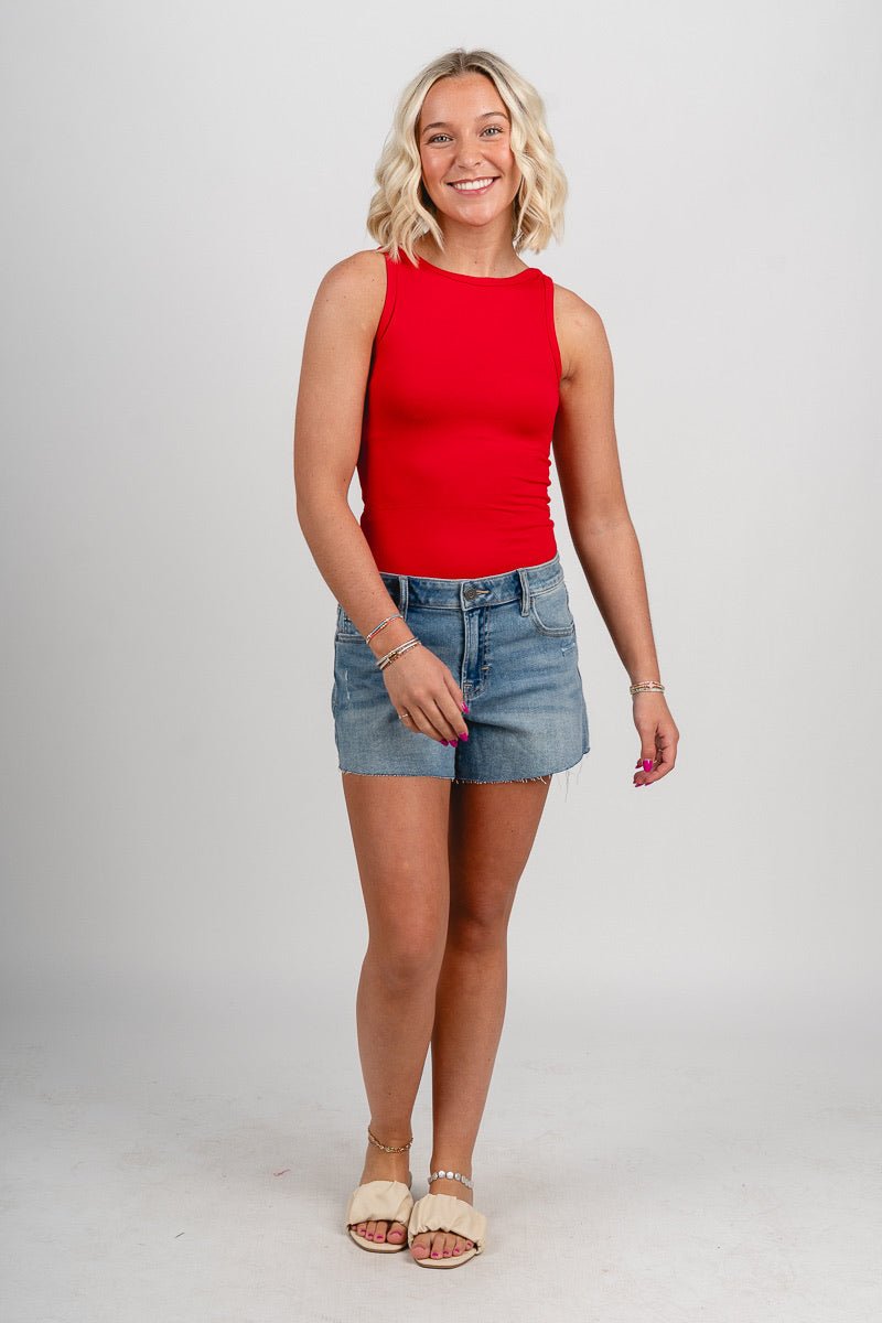 Sleeveless bodysuit ruby - Fun Bodysuit - Unique American Summer Ideas at Lush Fashion Lounge Boutique in Oklahoma