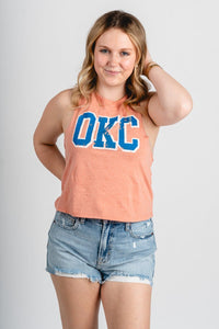 OKC block racerback tank top - Cute tank top - Trendy Tank Tops at Lush Fashion Lounge Boutique in Oklahoma City