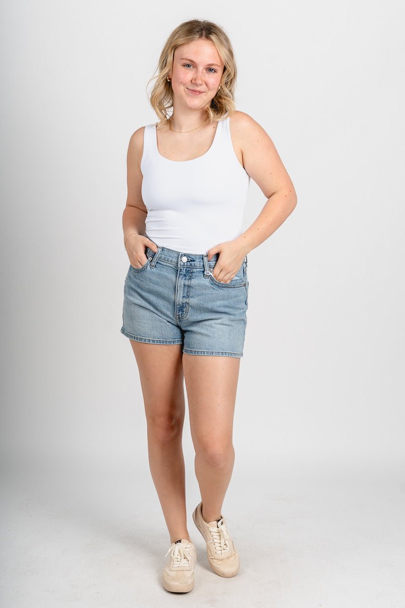 Scoop neck bodysuit off white - Trendy Bodysuit - Fashion Bodysuits at Lush Fashion Lounge Boutique in Oklahoma City
