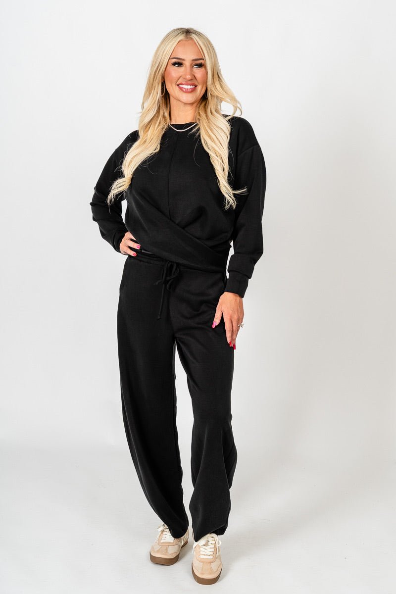 Techno barrel pants black