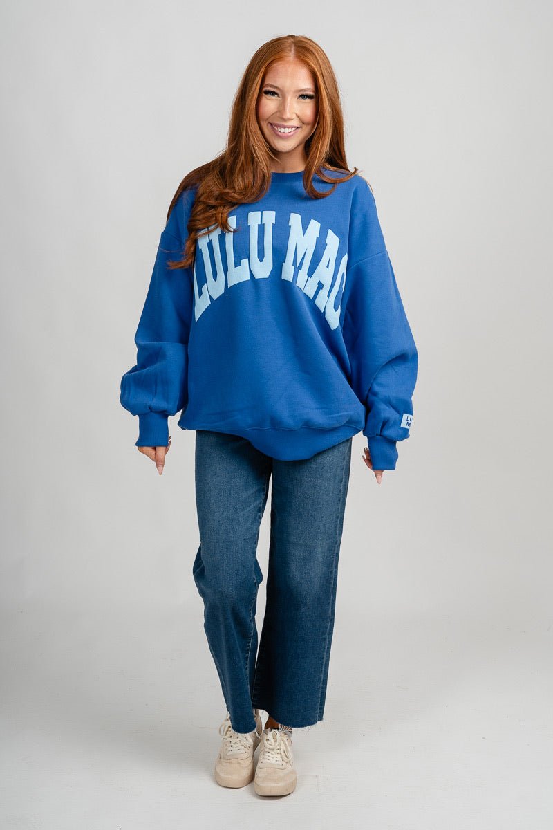 LuLu Mac puff sweatshirt royal/light blue