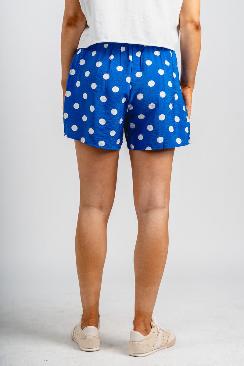 Polka dot shorts royal/white