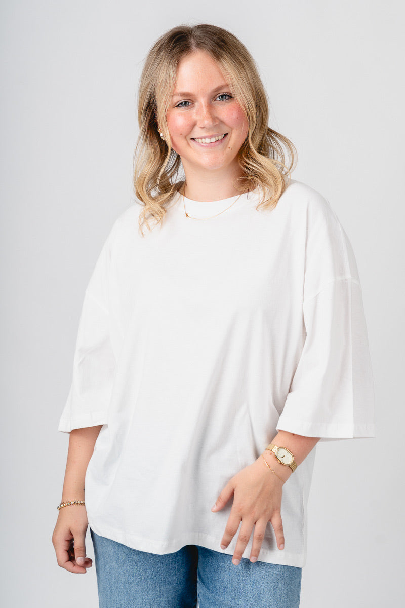 Oversized short sleeve t-shirt white