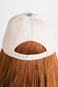 Oklahoma City script pin stripe hat royal pin stripe/cream - Oklahoma City inspired graphic t-shirts at Lush Fashion Lounge Boutique in Oklahoma City