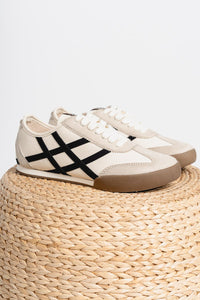 Polly criss cross sneaker off white - Trendy shoes - Fashion Shoes at Lush Fashion Lounge Boutique in Oklahoma City
