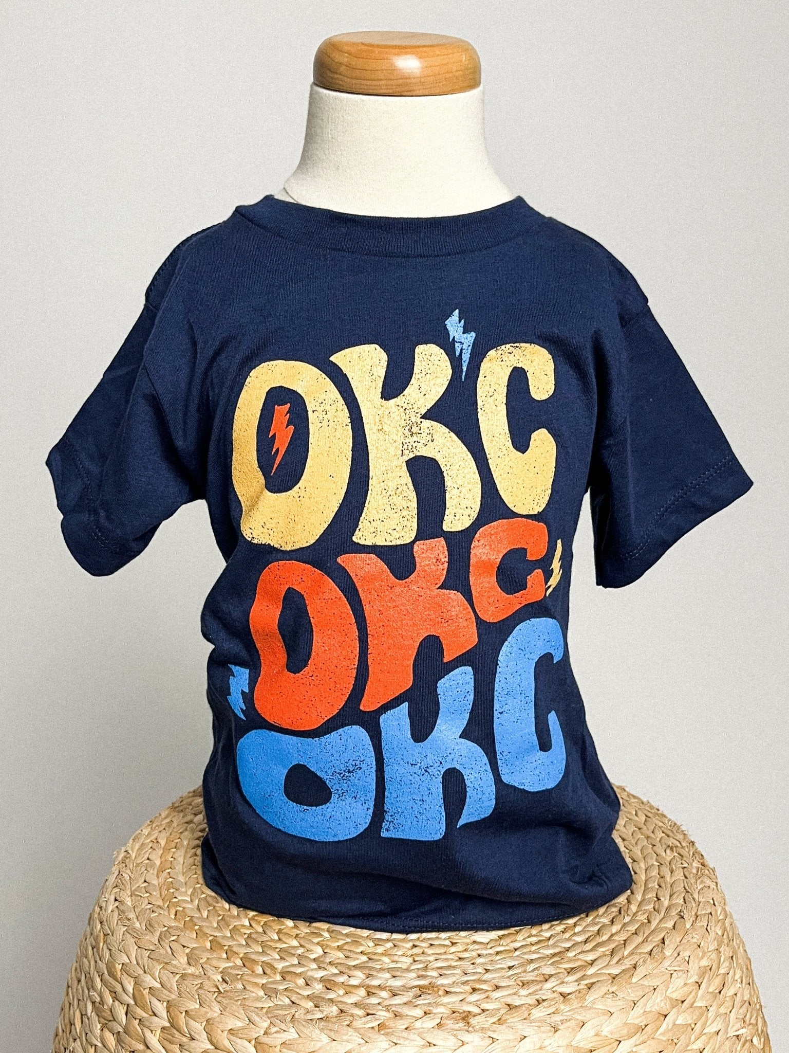 KIDS OKC repeater tee navy - Trendy OKC Apparel at Lush Fashion Lounge Boutique in Oklahoma City