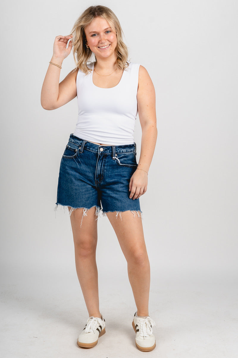 Daze mid rise crossroads shorts currents - Stylish shorts - Trendy Staycation Outfits at Lush Fashion Lounge Boutique in Oklahoma City