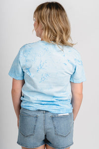 OKC k bolt tie dye t-shirt - Trendy OKC Thunder T-Shirts at Lush Fashion Lounge Boutique in Oklahoma City
