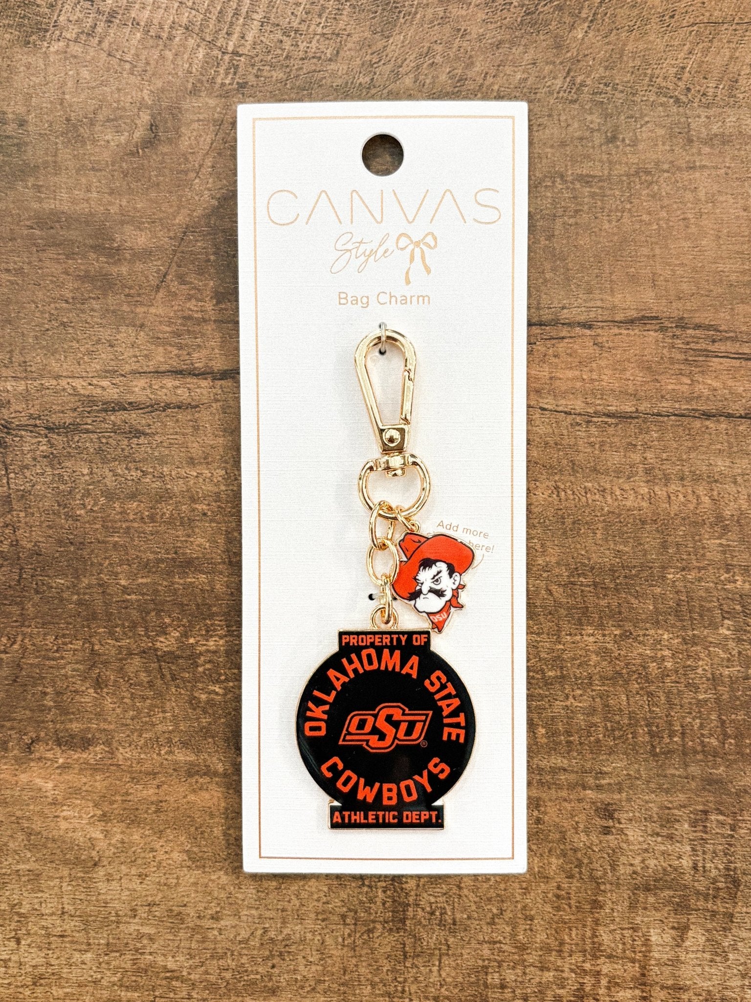 OSU OSU Cowboys athletic bag charm keychain keychain | Lush Fashion Lounge Trendy Oklahoma State Cowboys Apparel & Cute Gameday T-Shirts