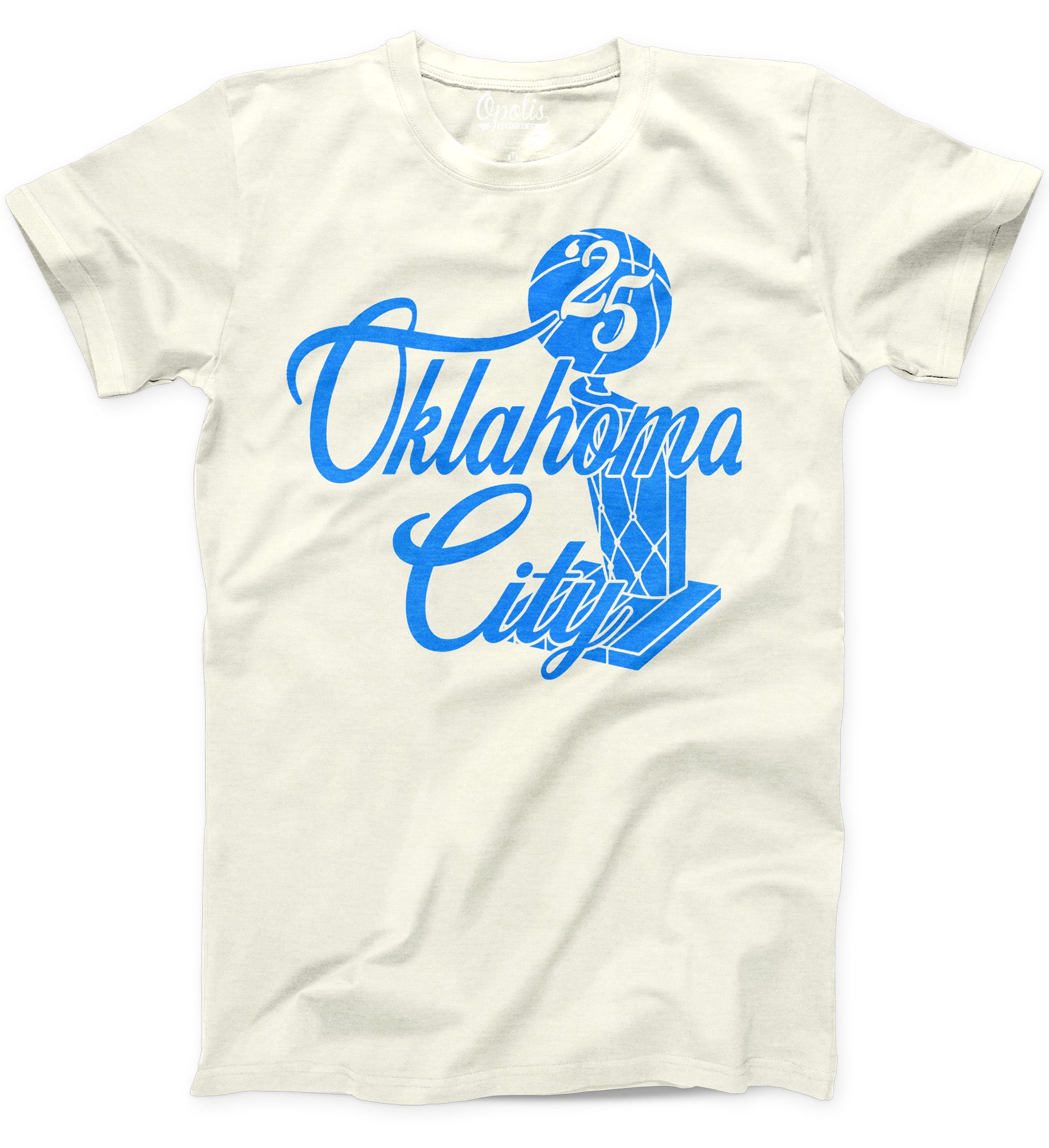 OKC basketball champions trophy t-shirt 2025 natural PREORDER - Trendy OKC Apparel at Lush Fashion Lounge Boutique in Oklahoma City
