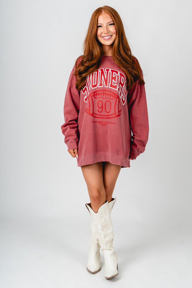 OU campus classic oversized sweatshirt crimson