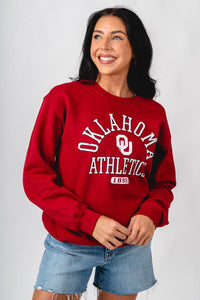 OU OU athletic 1890 crew neck sweatshirt cardinal Sweatshirt | Lush Fashion Lounge Trendy Oklahoma University Sooners Apparel & Cute Gameday T-Shirts