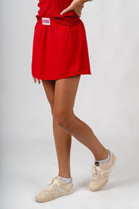 OU Boomer Sooner Alli tennis skort crimson skort | Lush Fashion Lounge Trendy Oklahoma University Sooners Apparel & Cute Gameday T-Shirts