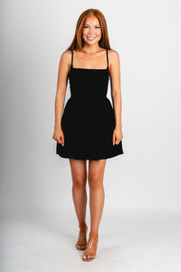 Fit and flare mini dress black Stylish dress - Womens Fashion Dresses at Lush Fashion Lounge Boutique in Oklahoma City