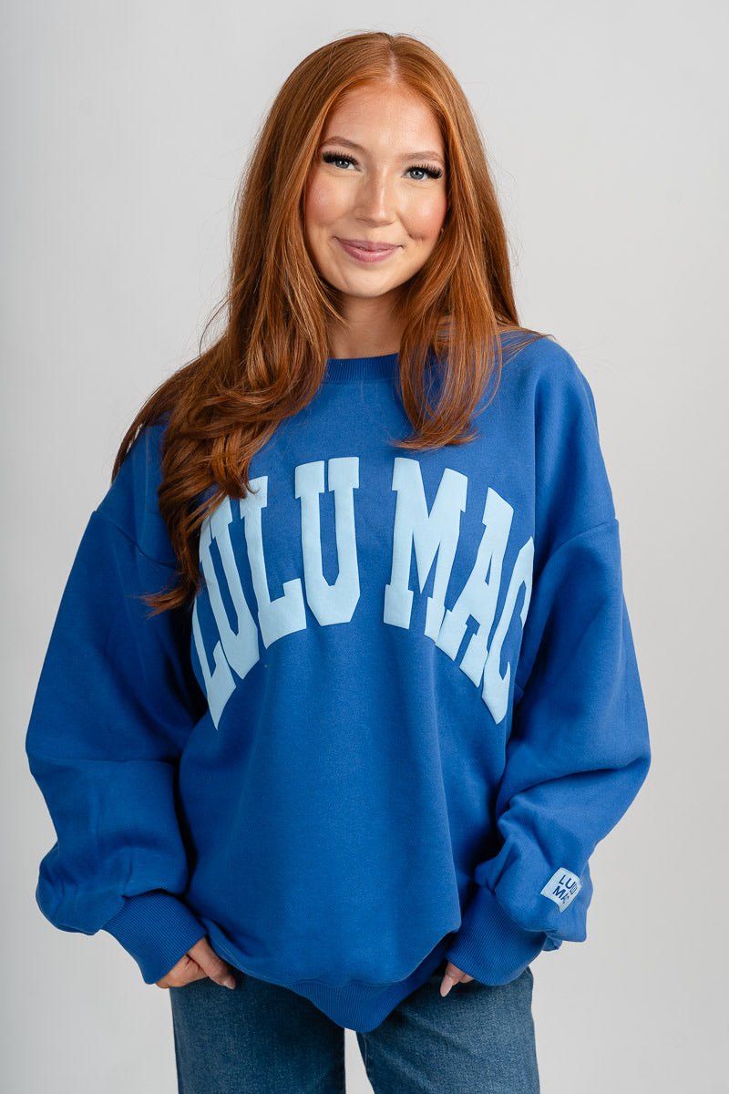 LuLu Mac puff sweatshirt royal/light blue
