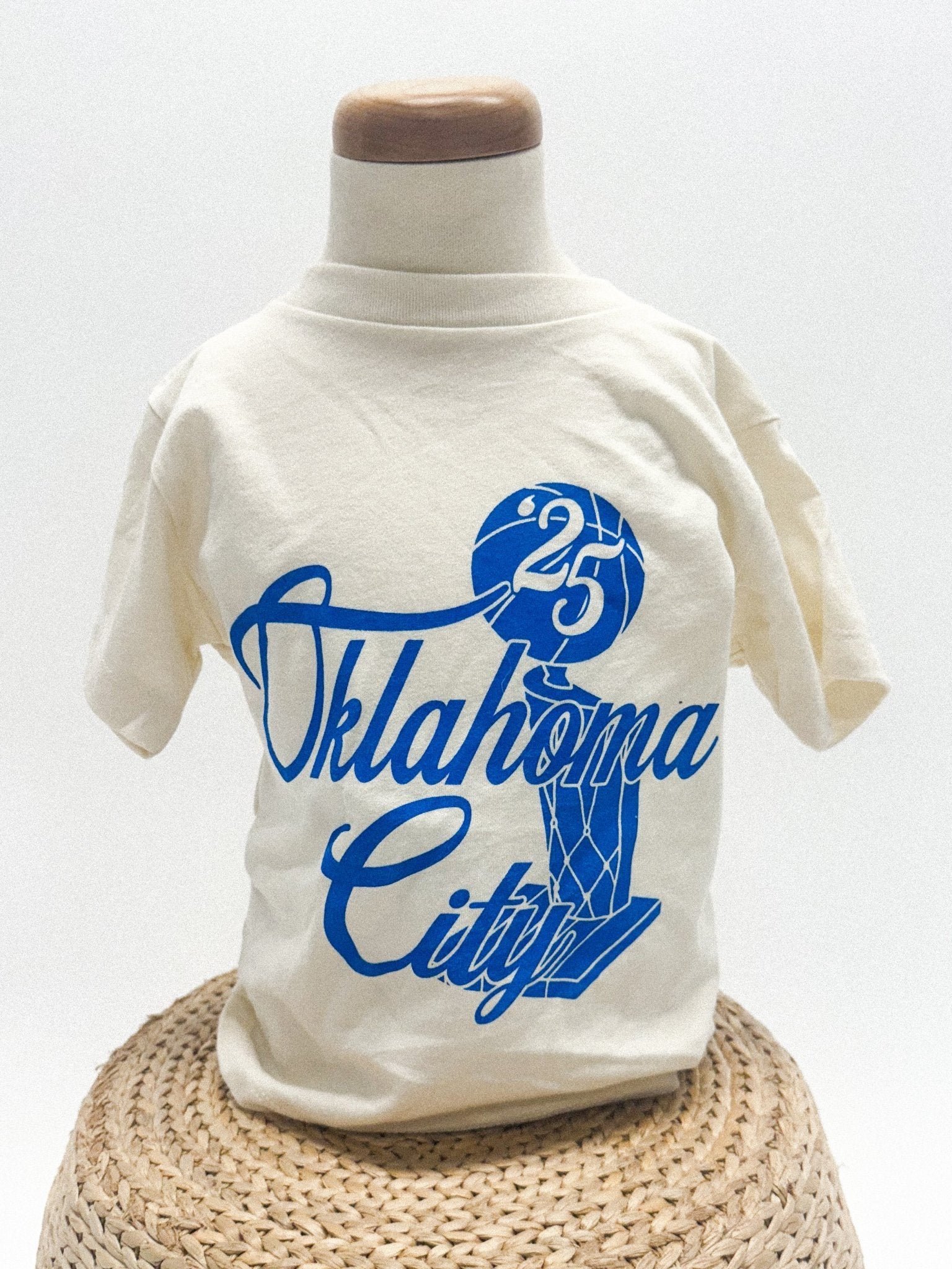 KIDS OKC basketball champions trophy tee natural - Stylish T-shirt - Cute Mommy and Me Apparel at Lush Fashion Lounge Boutique in Oklahoma