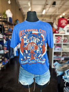 OKC basketball champions dogs t-shirt royal - Oklahoma City inspired graphic t-shirts at Lush Fashion Lounge Boutique in Oklahoma City