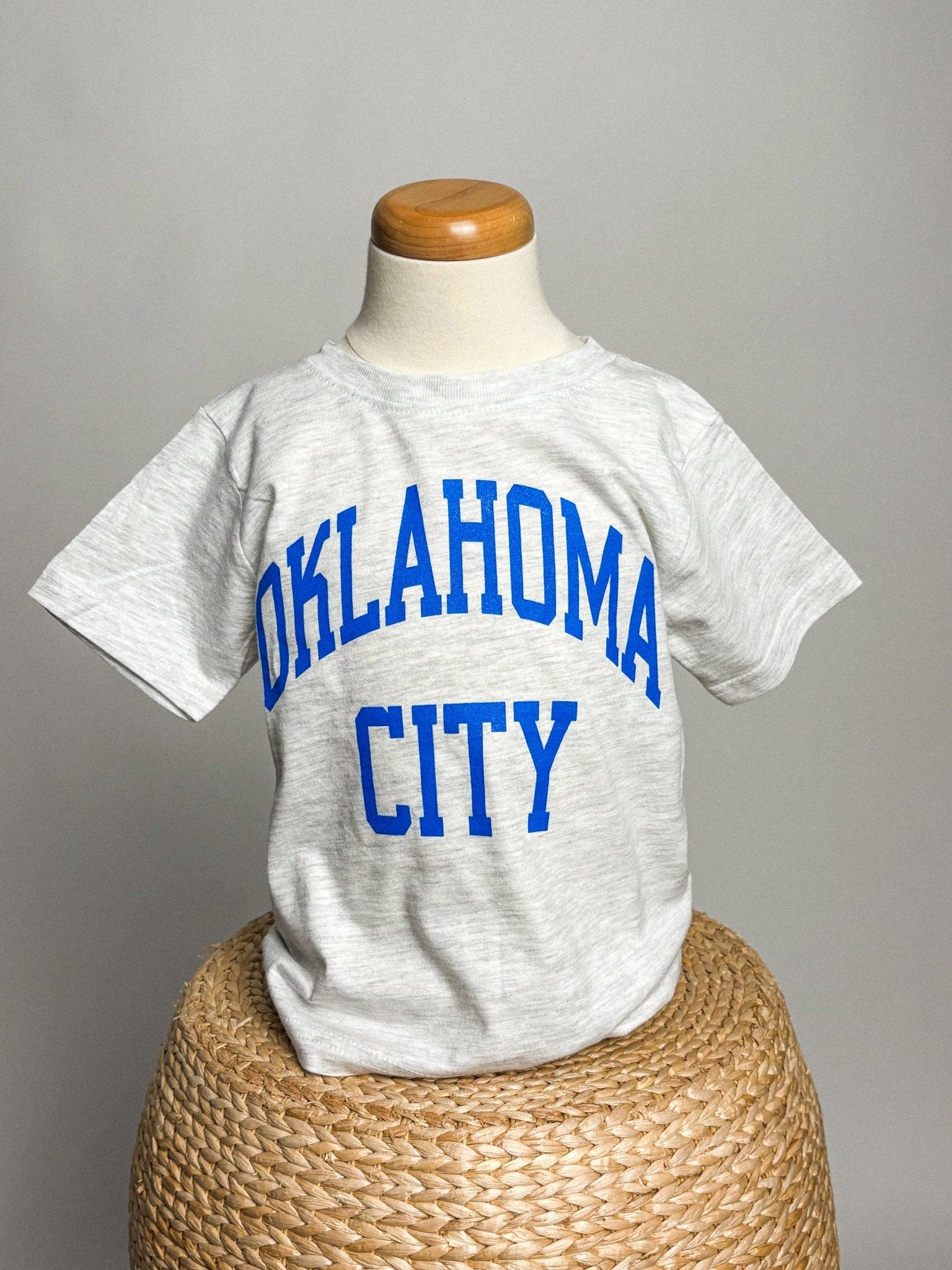 KIDS Oklahoma City simple t-shirt ash - Trendy OKC Apparel at Lush Fashion Lounge Boutique in Oklahoma City