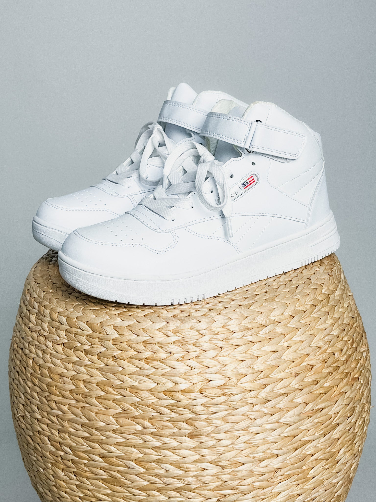 High top sneaker white Trendy Shoes Lush Fashion Lounge