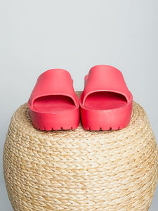 Oriya chunky sandal fuchsia - Trendy shoes - Fashion Shoes at Lush Fashion Lounge Boutique in Oklahoma City