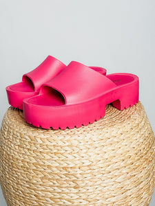 Oriya chunky sandal fuchsia - Cute shoes - Trendy Shoes at Lush Fashion Lounge Boutique in Oklahoma City