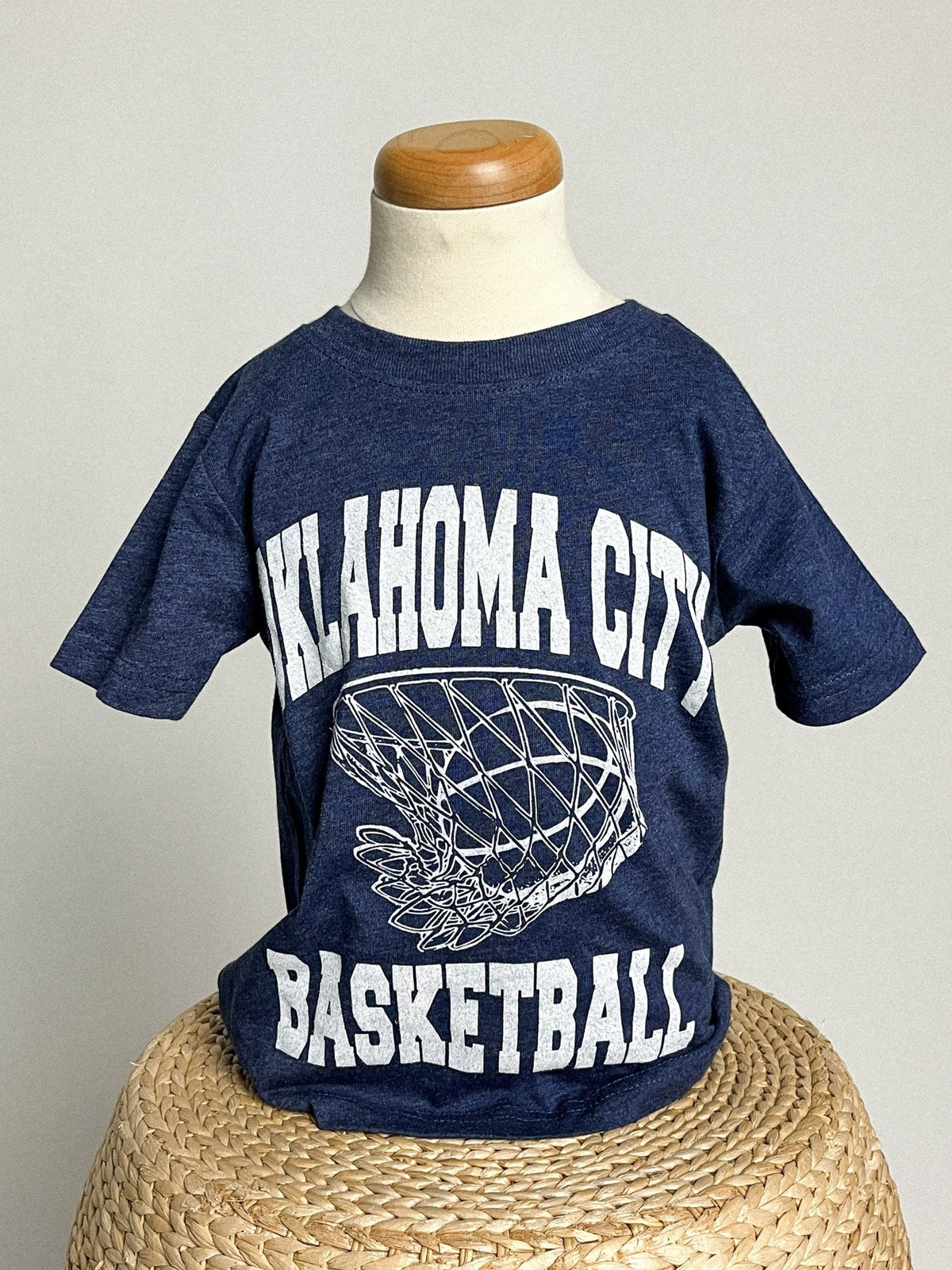 Kids OKC basketball swish t-shirt navy - Trendy OKC Apparel at Lush Fashion Lounge Boutique in Oklahoma City