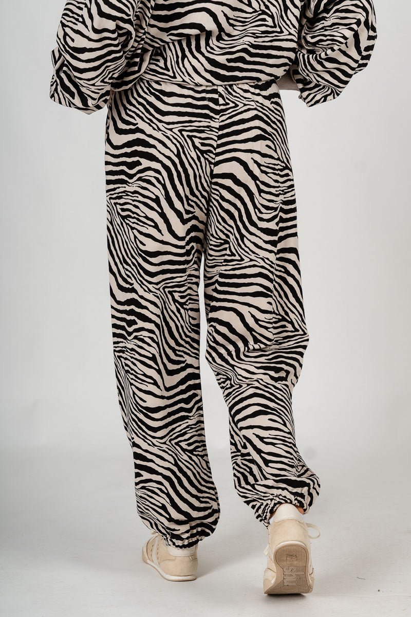 Zebra joggers black/taupe