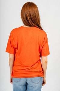 OSU OSU Pistol Pete center logo unisex short sleeve t-shirt orange T-shirt | Lush Fashion Lounge Trendy Oklahoma State Cowboys Apparel & Cute Gameday T-Shirts