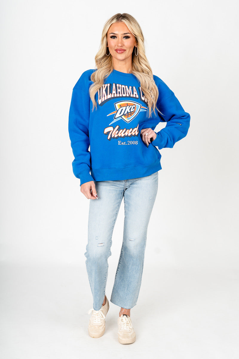 Oklahoma City Thunder classic era sweatshirt royal
