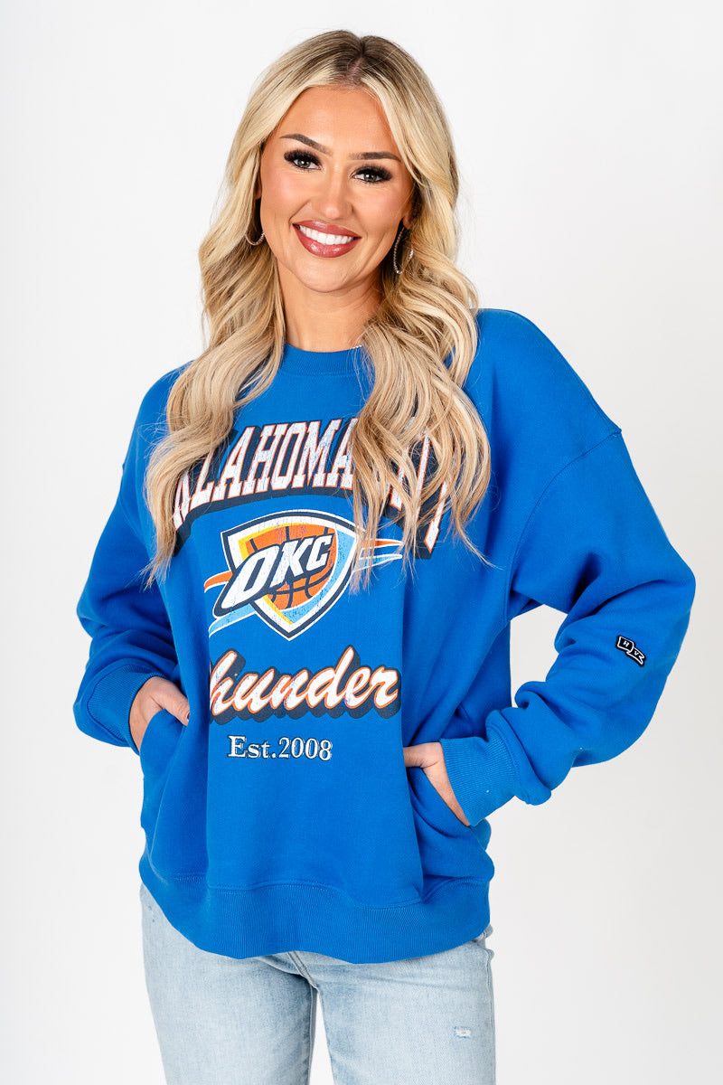 Oklahoma City Thunder classic era sweatshirt royal