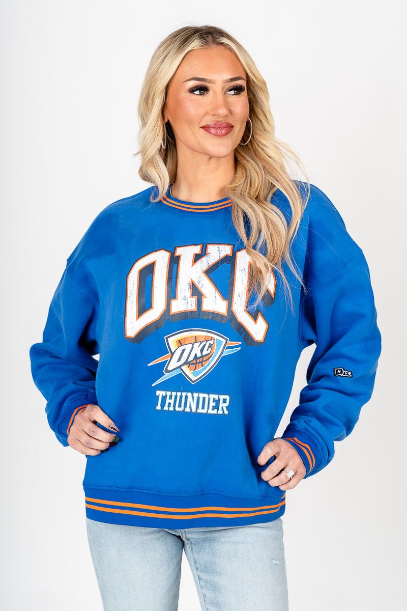 Oklahoma City Thunder heritage sweatshirt royal