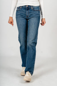Daze rebel mid rise slim straight jeans surge | Lush Fashion Lounge: boutique women's jeans, fashion jeans for women, affordable fashion jeans, cute boutique jeans