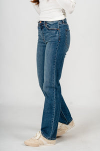 Daze rebel mid rise slim straight jeans surge | Lush Fashion Lounge: boutique women's jeans, fashion jeans for women, affordable fashion jeans, cute boutique jeans