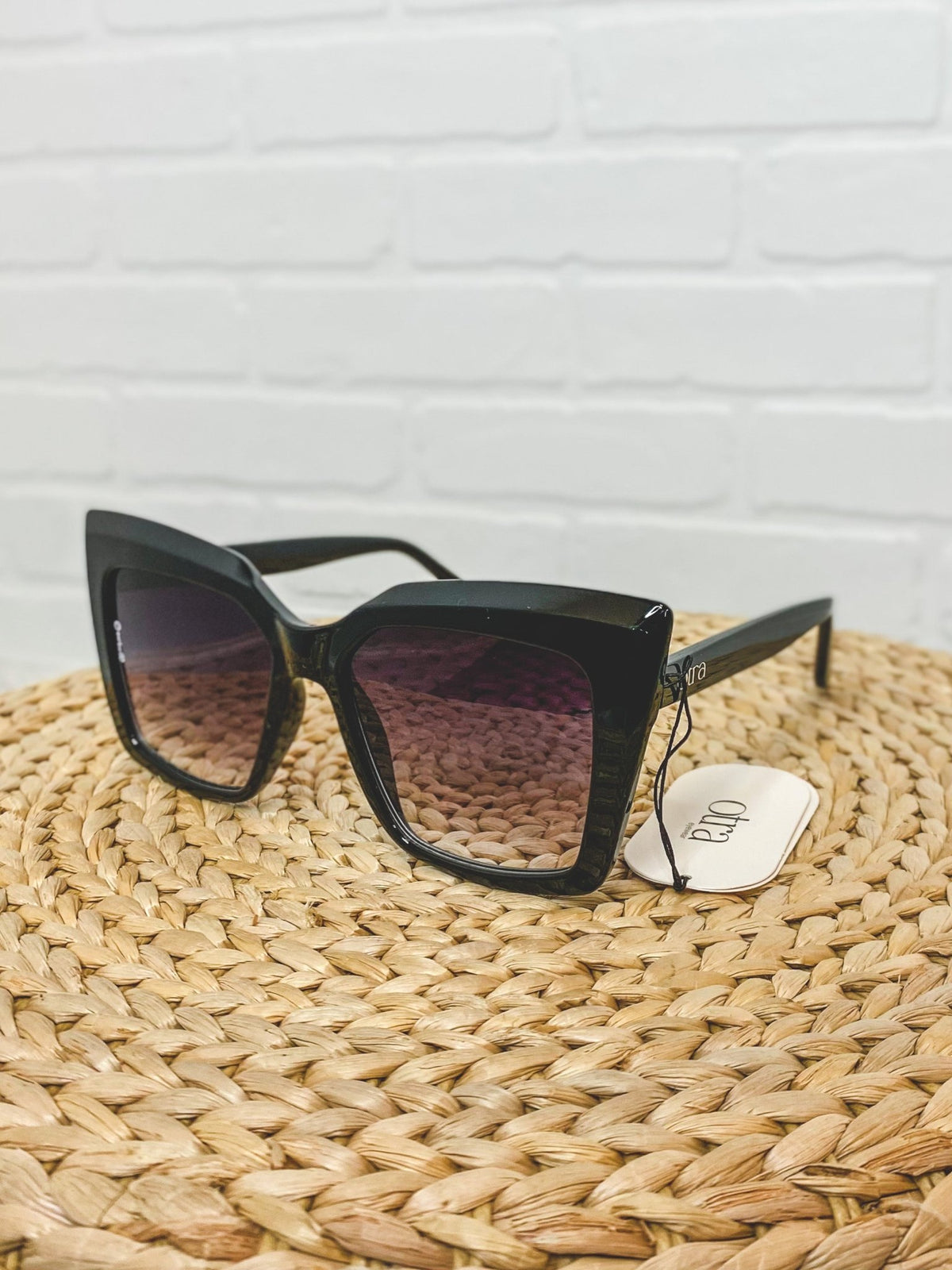 Otra Sierra sunglasses shiny black - Stylish Sunglasses - Cute Sunglasses at Lush Fashion Lounge Boutique in Oklahoma