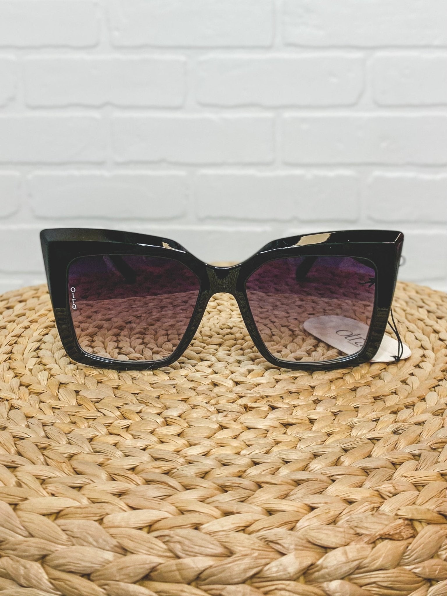 Otra Sierra sunglasses shiny black - Cute Sunglasses - Trendy Glasses at Lush Fashion Lounge Boutique in Oklahoma