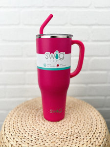 Swig hot pink 40oz tumbler - Trendy Tumblers, Mugs and Cups at Lush Fashion Lounge Boutique in Oklahoma City