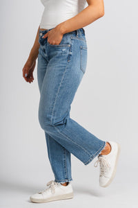 Daze backstage mid rise straight jeans loyalty | Lush Fashion Lounge: boutique women's jeans, fashion jeans for women, affordable fashion jeans, cute boutique jeans