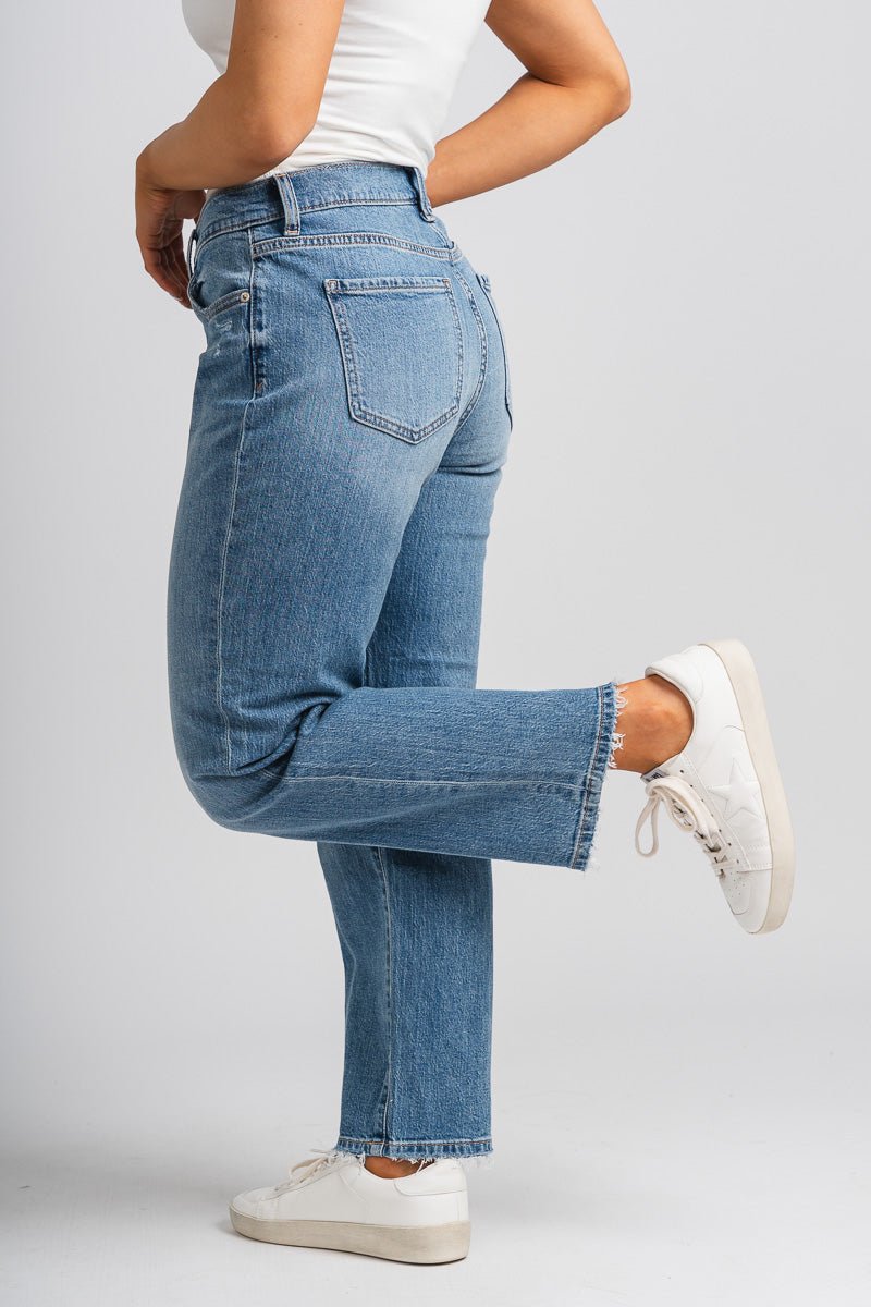 Daze backstage mid rise straight jeans loyalty | Lush Fashion Lounge: boutique women's jeans, fashion jeans for women, affordable fashion jeans, cute boutique jeans