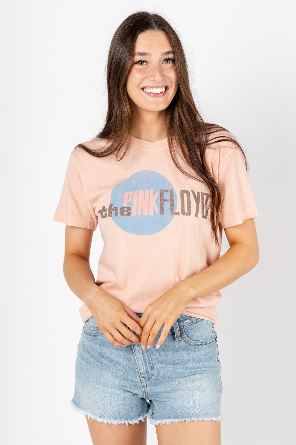 Pink Floyd vintage fade t-shirt blush - Trendy Band T-Shirts and Sweatshirts at Lush Fashion Lounge Boutique in Oklahoma City