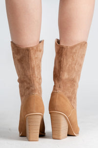 Marseille loose fit boot camel Stylish shoes - Womens Fashion Shoes at Lush Fashion Lounge Boutique in Oklahoma City