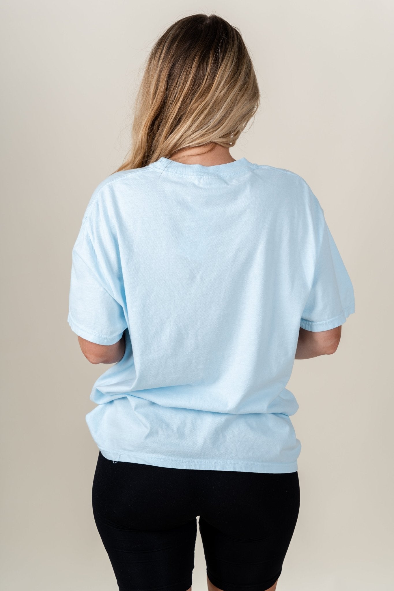 Self made woman's club t-shirt soothing blue